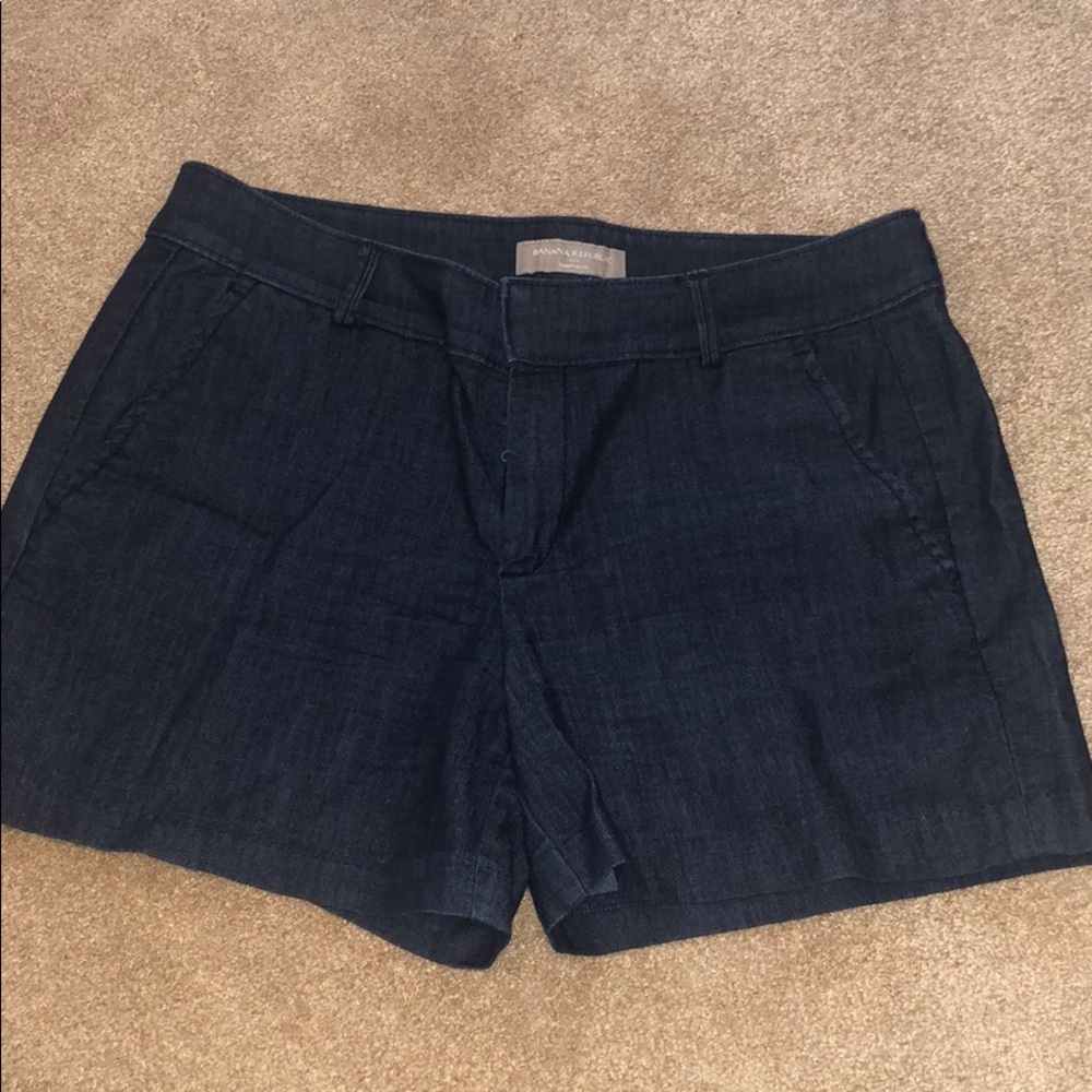 Dark denim shorts